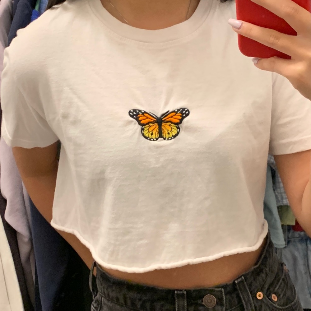 Cropped Brandy Butterfly Top